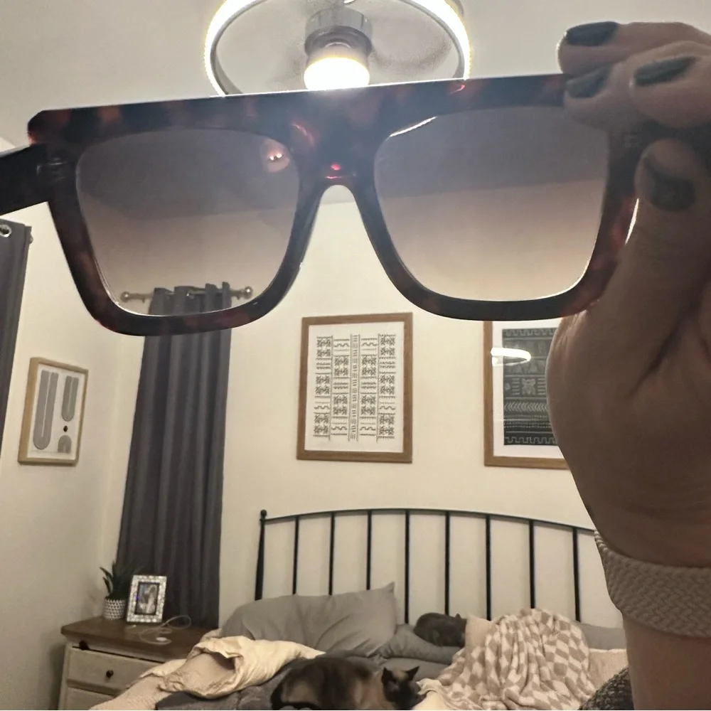 2/$13 Tortoiseshell oversized square sunglasses